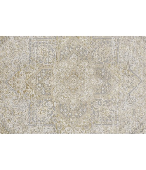 Feizy AURA 3734F IN BROWN/GOLD 5' x 8' Area Rug