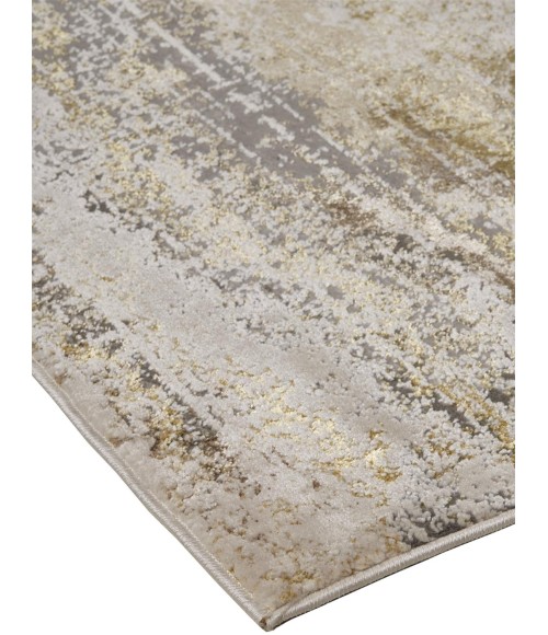 AURA Rug Feizy AURA 3735F IN GOLD/GRAY 1' 8" X 2' 10" Sample Area Rug