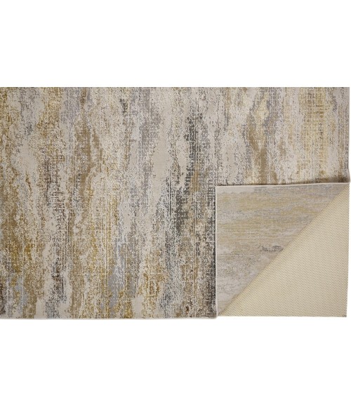 Feizy AURA 3735F IN GOLD/GRAY 10' X 13' 2" Area Rug