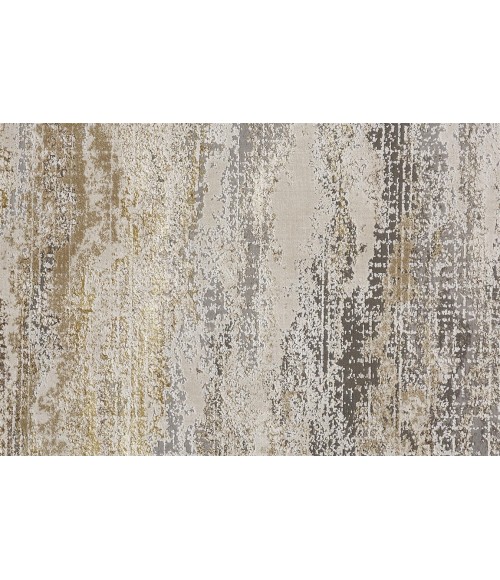 AURA Rug Feizy AURA 3735F IN GOLD/GRAY 1' 8" X 2' 10" Sample Area Rug