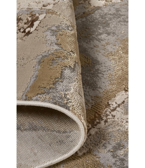 Feizy AURA 3737F IN GOLD/GRAY 6' 7" X 9' 6" Area Rug