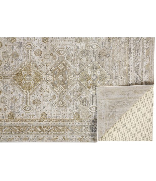 AURA Rug Feizy AURA 3738F IN GOLD/IVORY 6' 7" X 9' 6" Area Rug