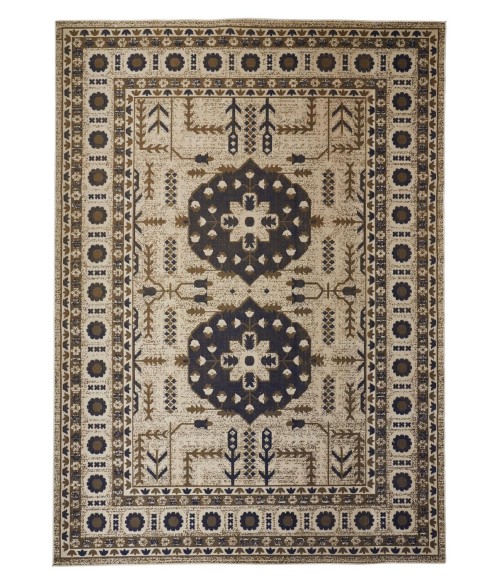 Feizy FOSTER 3754F IN BLUE/BEIGE 10' X 13' 2" Area Rug