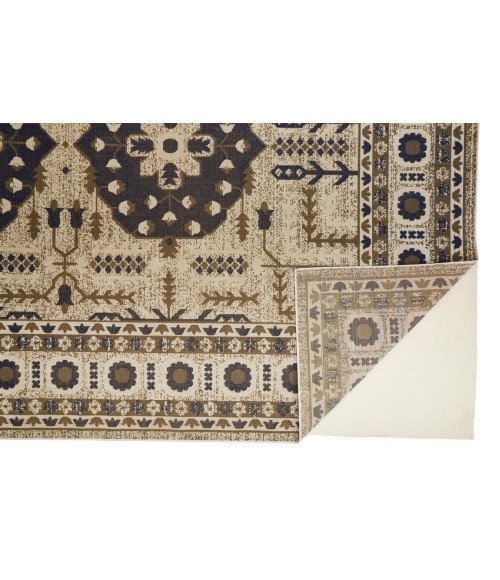 Feizy FOSTER 3754F IN BLUE/BEIGE 10' X 13' 2" Area Rug