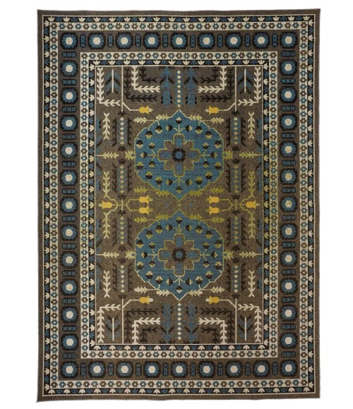 Feizy FOSTER 3754F IN GRAY/BLUE 10' X 13' 2" Area Rug