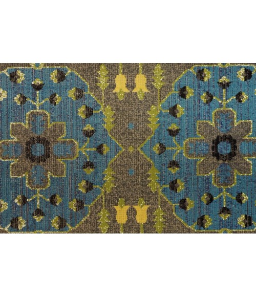 Feizy FOSTER 3754F IN GRAY/BLUE 10' X 13' 2" Area Rug