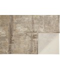 Feizy PARKER 3701F IN IVORY/GRAY 7' 9" X 7' 9" Round Area Rug