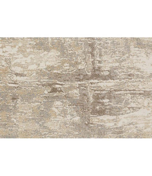 Feizy PARKER 3701F IN IVORY/GRAY 7' 9" X 7' 9" Round Area Rug