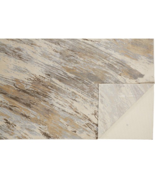 PARKER Rug Feizy PARKER 3704F IN BEIGE/BLUE 3' 9" X 5' 7" Area Rug