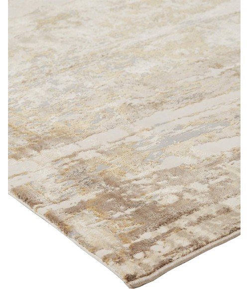 Feizy PARKER 3709F IN GRAY/BEIGE 2' 1" X 3' Sample Area Rug