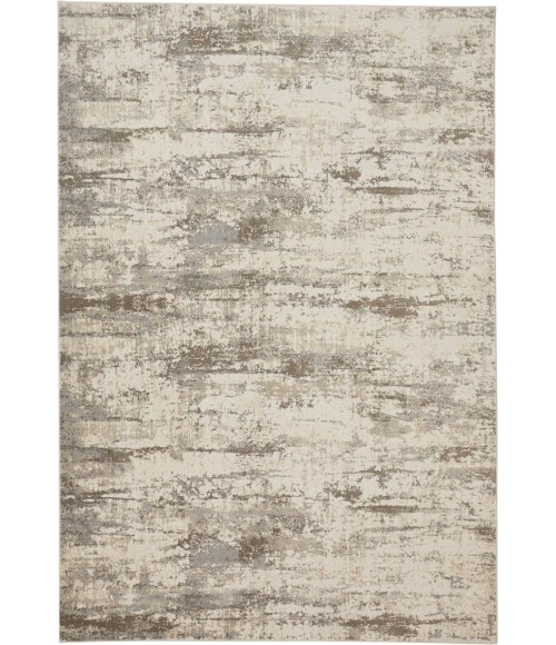 PARKER Rug Feizy PARKER 3719F IN SILVER/BEIGE 7' 9" X 7' 9" Round Area Rug