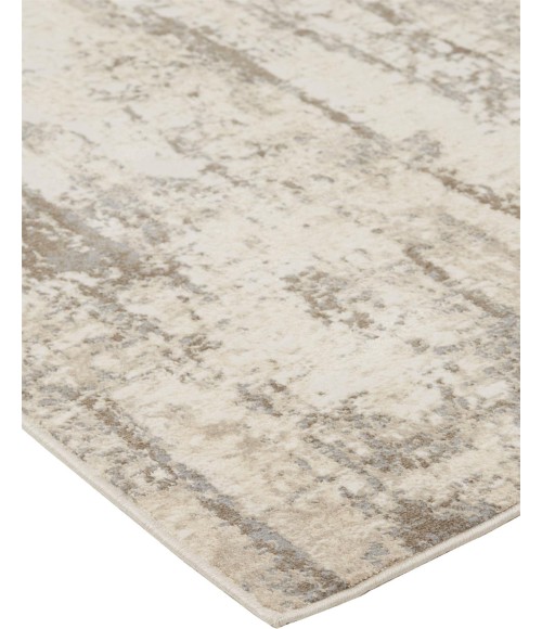 PARKER Rug Feizy PARKER 3719F IN SILVER/BEIGE 7' 9" X 7' 9" Round Area Rug