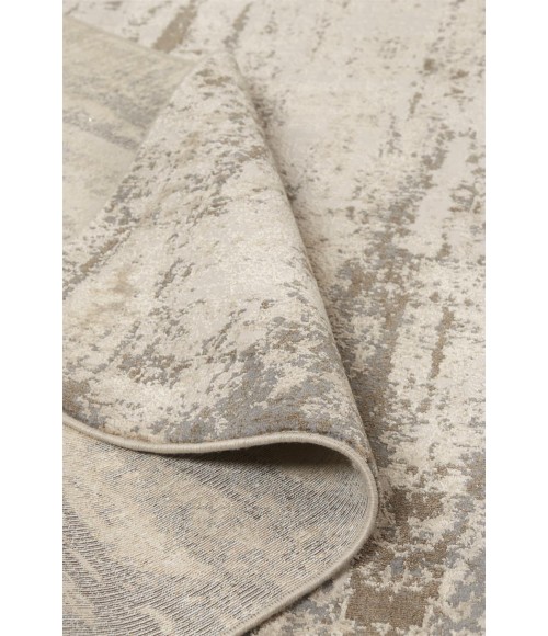 PARKER Rug Feizy PARKER 3719F IN SILVER/BEIGE 7' 9" X 7' 9" Round Area Rug