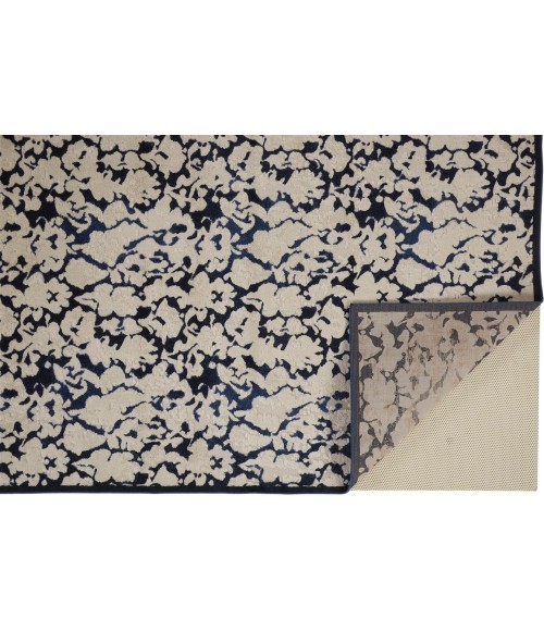 Feizy REMMY 3515F IN IVORY/BLUE 5' x 8' Area Rug