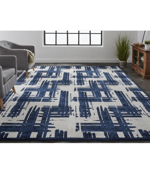 REMMY Rug Feizy REMMY 3808F IN BEIGE/BLUE 5' x 8' Area Rug