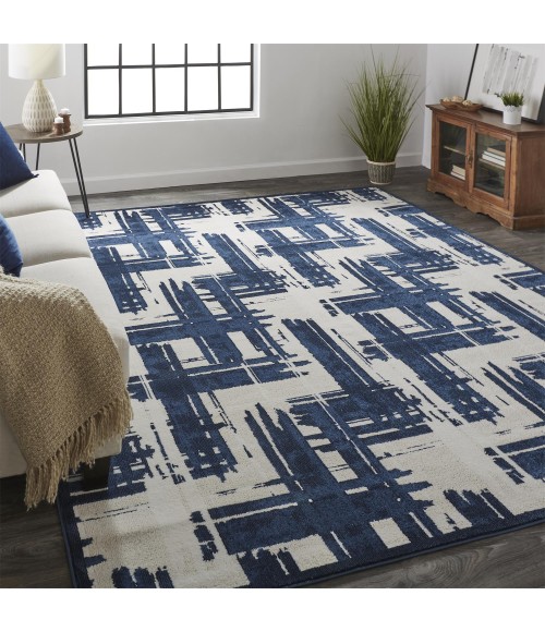 REMMY Rug Feizy REMMY 3808F IN BEIGE/BLUE 5' x 8' Area Rug