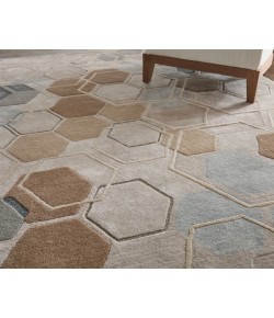 Feizy Maridian Tan/Brown/Blue MRD8A72F 8 ft. X 10 ft. Rect. Rug