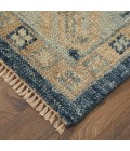 Feizy Fillmore Classic Diamond, Blue/Ivory, 2'-6" x 10' Runner