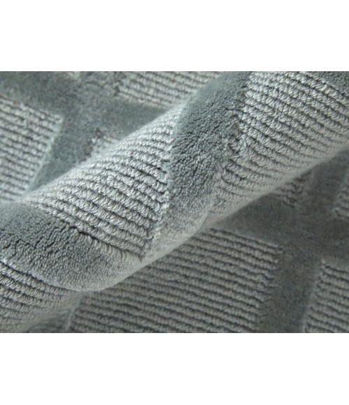 Feizy Channels AQUA 2877278F 7 ft. 9 in. X 9 ft. 9 in. Rectangle Rug
