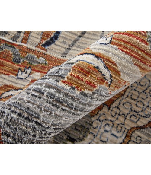 Feizy Melrose GRAY/RUST Rug MEL39P2F 5 ft. X 7 ft. 6 in. Rectangle - Rugs Town Feizy Melrose GRAY/RUST MEL39P2F 5 ft. X 7 ft. 6 in. Rectangle Rug