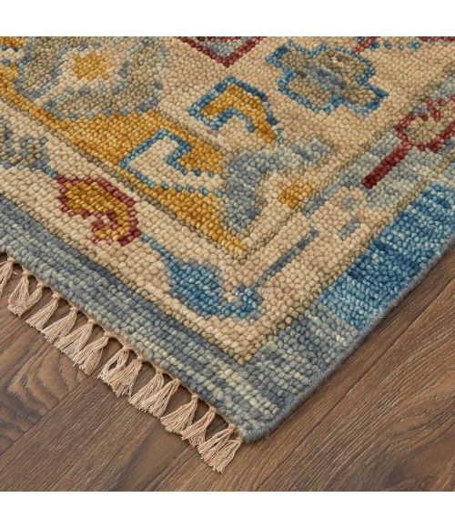 Fillmore Area Rug Feizy Fillmore Bohemian & Eclectic Geometric, Blue/Yellow/Red, 12' x 15' Area Rug