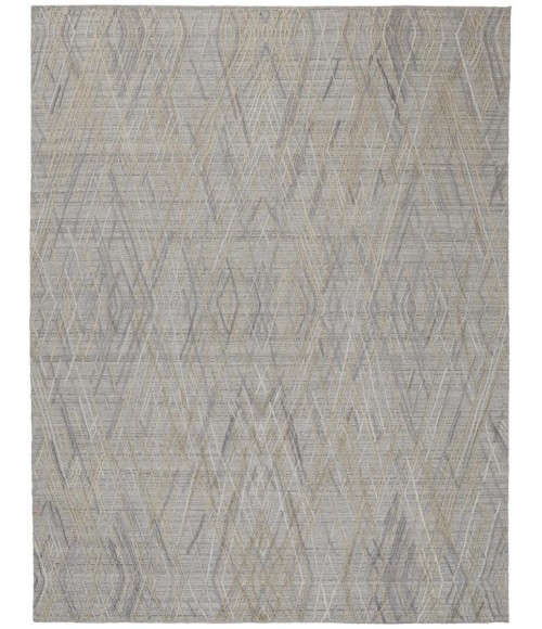 Feizy Elias Abstract Diamond Area Rug, High/Low, Oyster Gray/Taos Taupe, 8ft x 10ft
