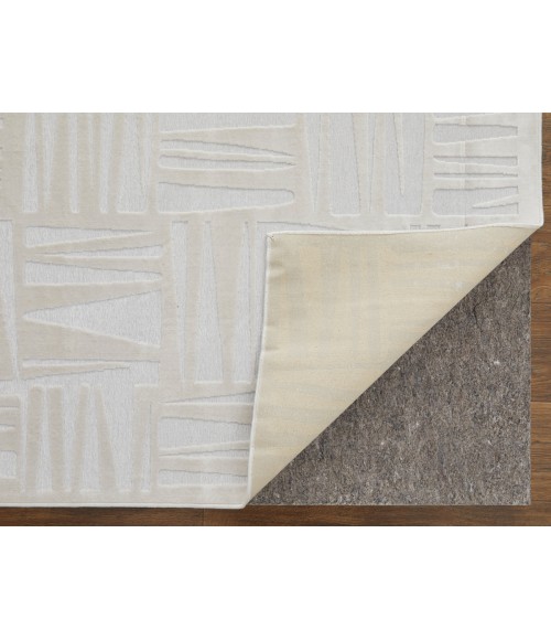 Feizy Saphir Mira WHITE/WHITE Rug 6803493F 7 ft. 6 in. X 7 ft. 6 in. Round - Rugs Town Feizy Saphir Mira WHITE/WHITE 6803493F 7 ft. 6 in. X 7 ft. 6 in. Round Rug