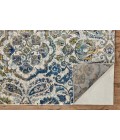 Brixton Area Rug Feizy Brixton Cottage Floral & Botanical, Ivory/Blue/Green, 8' x 8' Round Rug