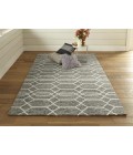 Feizy Belfort Cottage Trellis & Lattice, Gray/Black/Ivory, 12' x 15' Area Rug