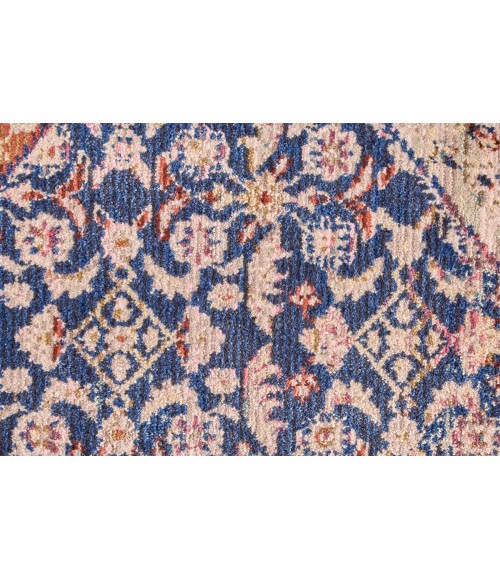 Feizy Torina Classic Oriental, Blue/Red/Gold, 9'-6" x 12'-7" Area Rug