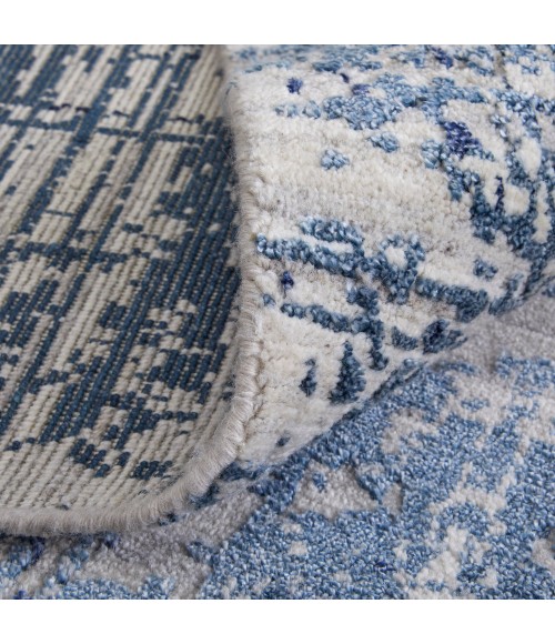 Eastfield Area Rug Feizy Eastfield Casual Abstract, Blue/Ivory, 2' x 3' Area Rug