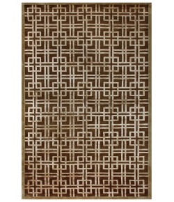 Feizy Dim Sum 6072F BROWN/GOLD Area Rug 3 ft. 6 in. X 5 ft. 6 in. Rectangle