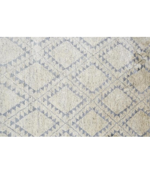 Abytha Area Rug Feizy Abytha Global Diamond, Gray/Blue/Ivory, 9'-6" x 13'-6" Area Rug