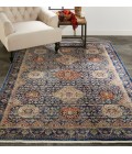 Feizy Torina Classic Oriental, Blue/Red/Gold, 9'-6" x 12'-7" Area Rug