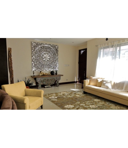 Feizy Qing Casual Floral & Botanical, Brown/Green/Blue, 9'-6" x 13'-6" Area Rug