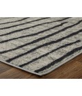 Feizy Kano Industrial Abstract, Gray/Black/Taupe, 8'-9" x 8'-9" Round Rug