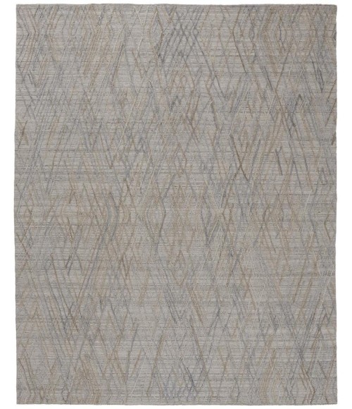 Feizy Elias Abstract Diamond Accent Rug, High/Low, Silver/Blue, 3ft-6in x 5ft-6in