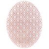 Feizy Saphir Mira BLUSH/WHITE 6803490F 7 ft. 6 in. X 7 ft. 6 in. Round Rug
