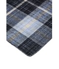 Feizy Crosby Eco-Friendly PET Dhurrie, Black/Sky Blue, 8ft x 10ft Area Rug
