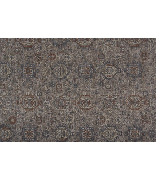Feizy Marquette Rustic Persian Farmhouse Area Rug, Gray/Blue/Rust, 7ft-10in x 9ft-10in