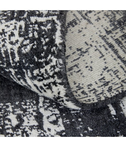 Coda Area Rug Feizy Coda Industrial Abstract, Black/White, 2' x 3' Accent Rug