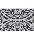 Feizy Milton Bohemian & Eclectic Ikat, Blue/Ivory/Black, 8'-9" x 8'-9" Round Rug