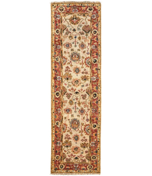 Carrington Area Rug Feizy Carrington Traditional Floral Oushak, Rust Orange/Gray, 2'-6" x 8' Runner