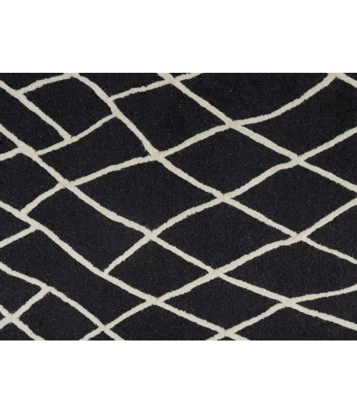 Feizy Lusk BLACK/WHITE Rug I70I8085 5 ft. X 8 ft. Rectangle - Rugs Town Feizy Lusk BLACK/WHITE I70I8085 5 ft. X 8 ft. Rectangle Rug