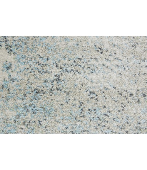Feizy Katari Casual Abstract, Green/Blue/Gray, 8' x 8' Round Rug