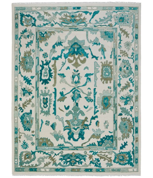 Feizy Karina IVORY/GREEN 90969G7F 8 ft. 6 in. X 11 ft. 6 in. Rectangle Rug