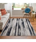 Micah Area Rug Feizy Micah Industrial Abstract, Black/Silver/Gray, 12' x 18' Area Rug