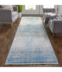 Feizy Cadiz 39FWF BLUE/GRAY Area Rug 3 ft. 1 in. X 10 ft. Runner