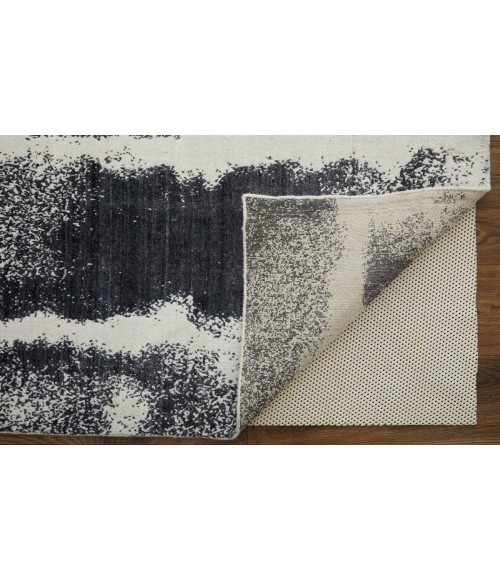 Feizy Coda Industrial Abstract, Black/White, 12' x 15' Area Rug