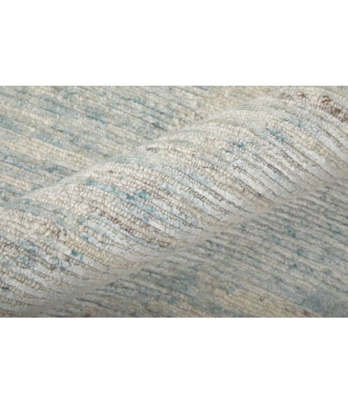 Feizy Brighton Casual Abstract, Blue/Ivory/Silver, 2' x 3' Accent Rug